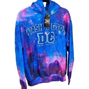 NWT Washington D.C. Adult Unisex Space Hoodie X-Large Multicolor Galaxy …​​​​
